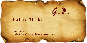 Gulis Milda névjegykártya